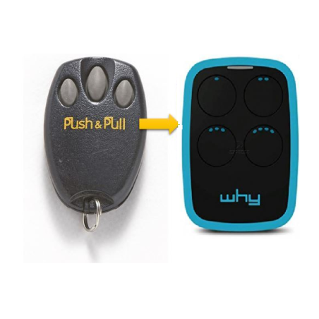 Télécommande 3 boutons Push&Pull et WD80 433,92 Mhz