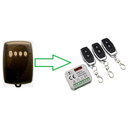 Télecommandes 4 Fonctions V2 433 Mhz modèle TRR4/433 pour moteur Challenger