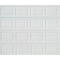 Porte de Garage 1" en Kit  Motorisée -  Confort 14/20mm - Motif Cassette Blanche