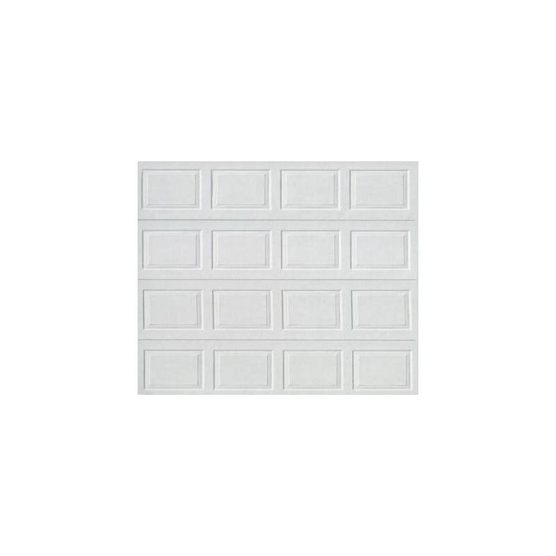 Porte de Garage 1" en Kit  Motorisée -  Confort 14/20mm - Motif Cassette Blanche